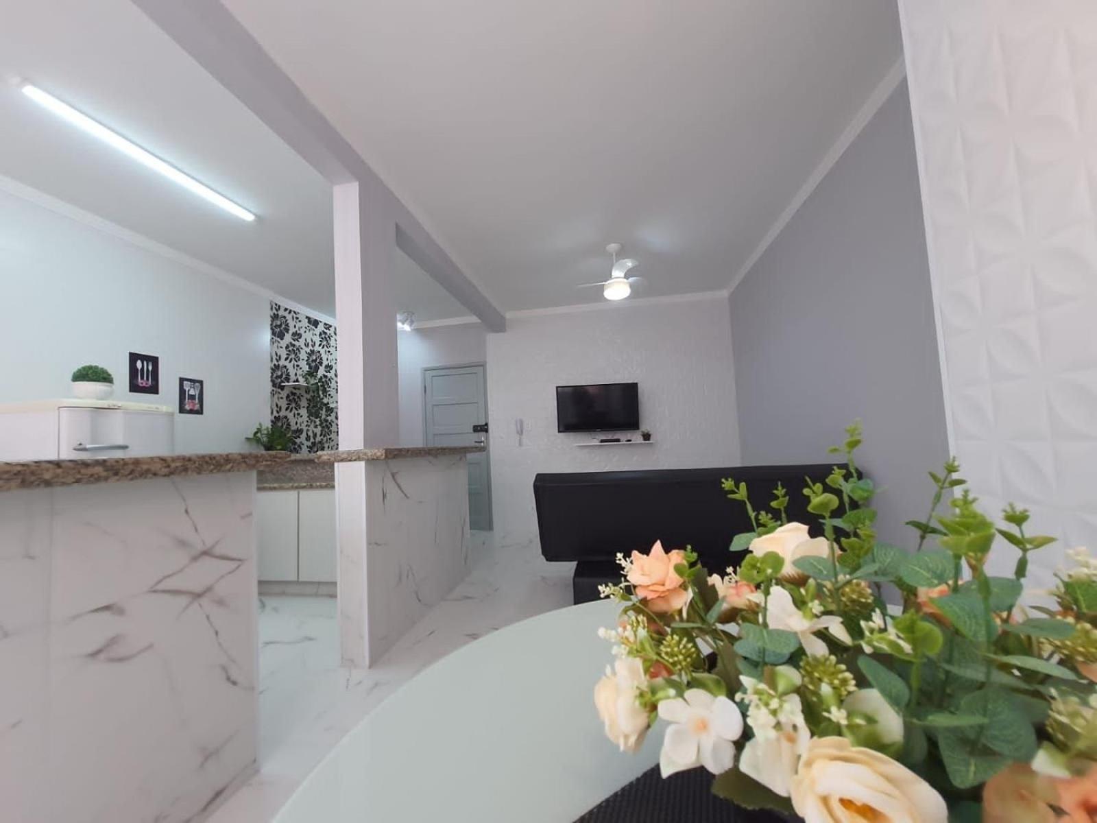 Apartment Beira Mar Tupi: Beachfront 2-bedroom With Wi-fi & Parking Praia Grande (Santos)